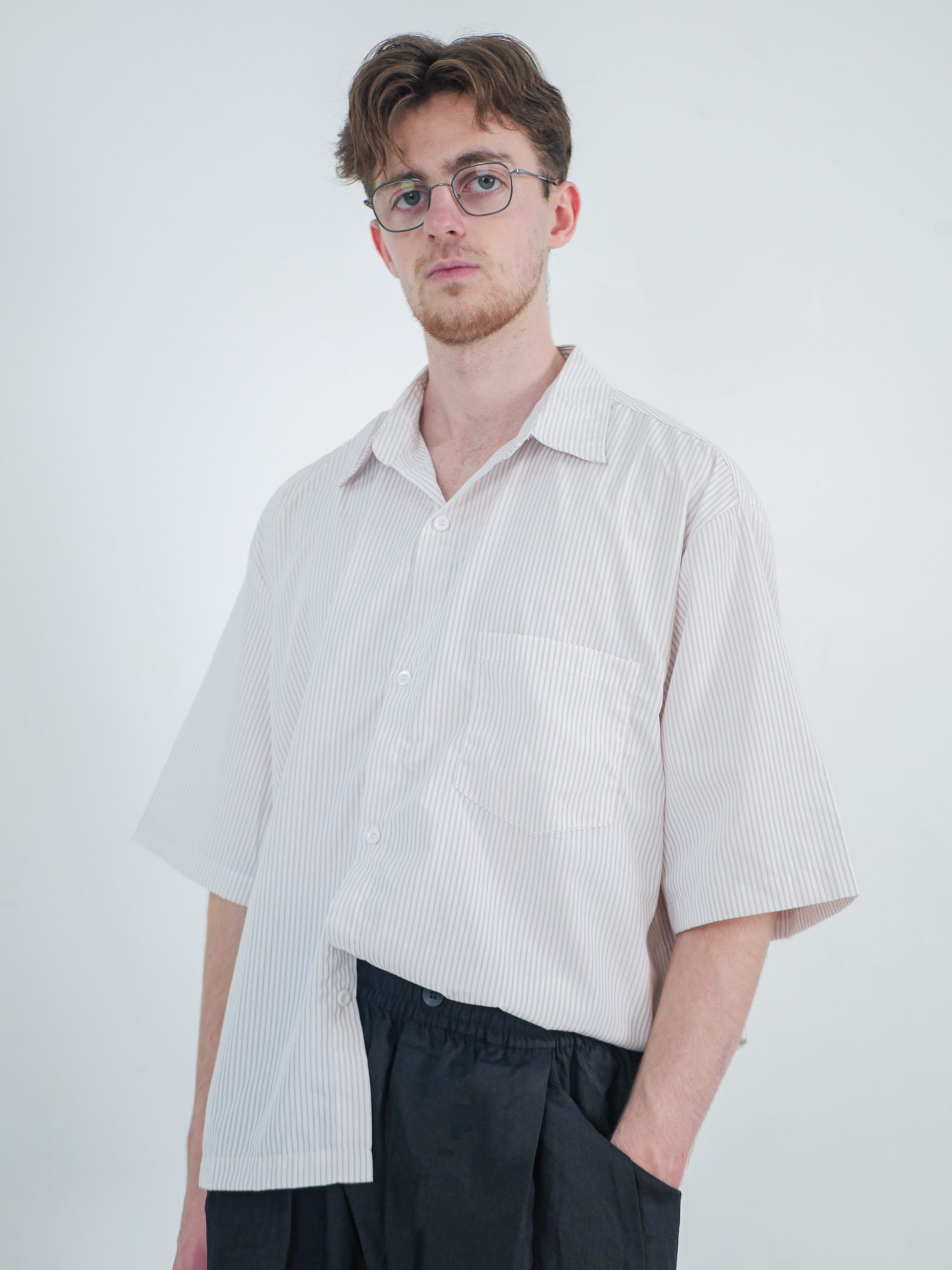 Alternative view of The Horizon Pinstripe Boxy Fit Shirt