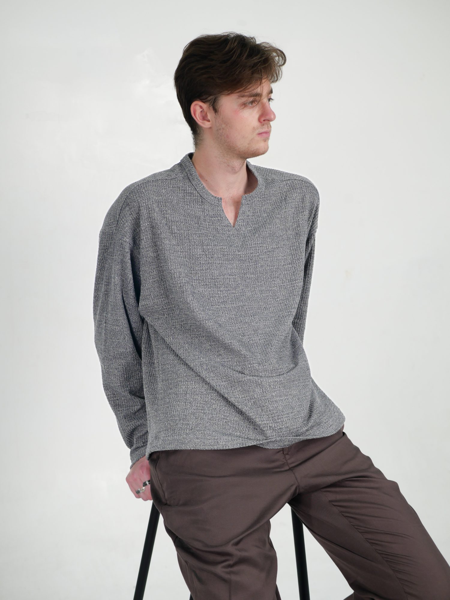 Waffle Knit Pullover