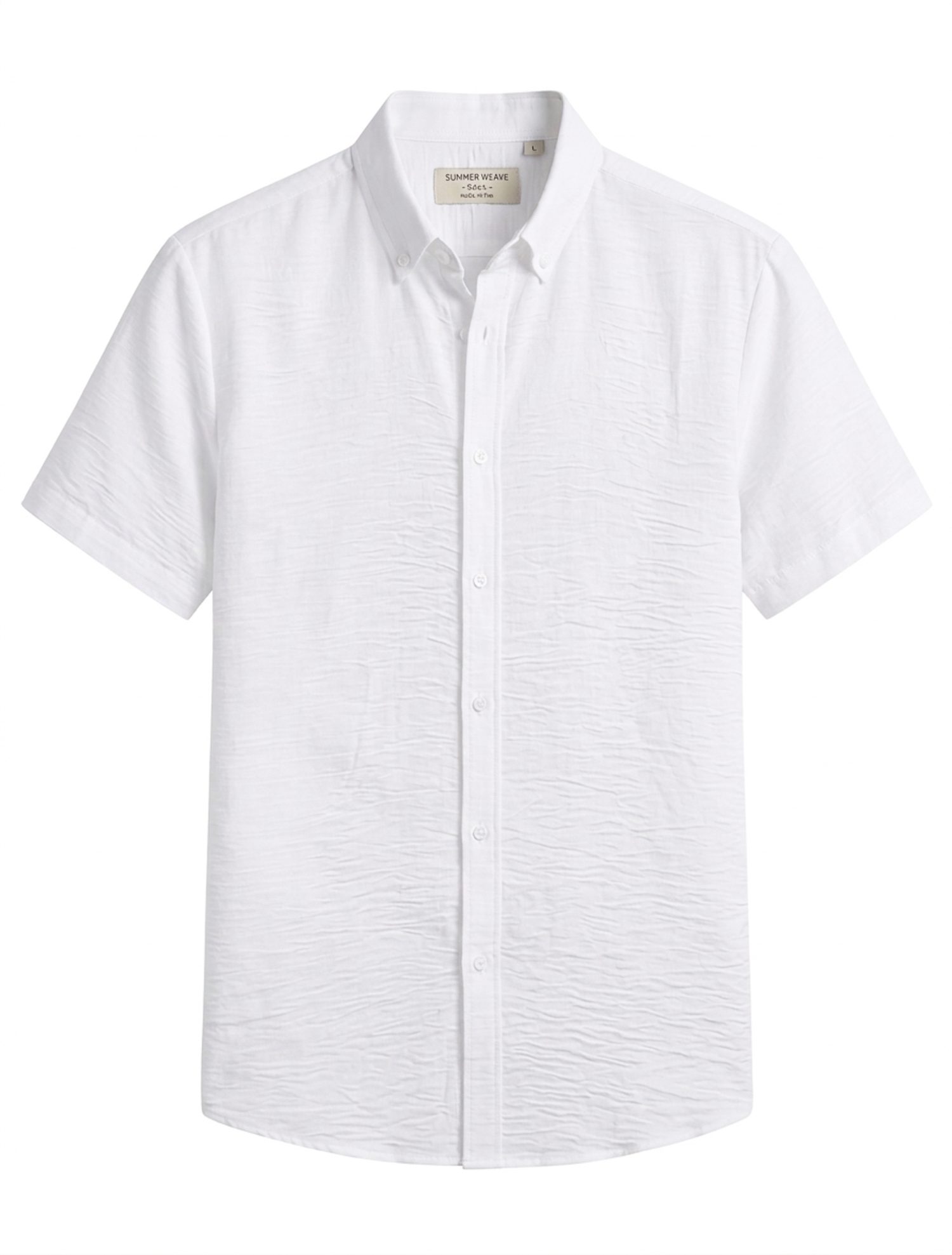 Slub-Crêpe Short-Sleeve Shirt