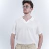 Seagull polo with linen-spun knit shirt