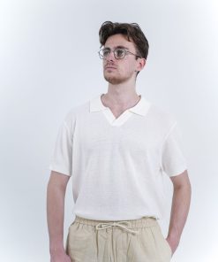 Seagull polo with linen-spun knit shirt